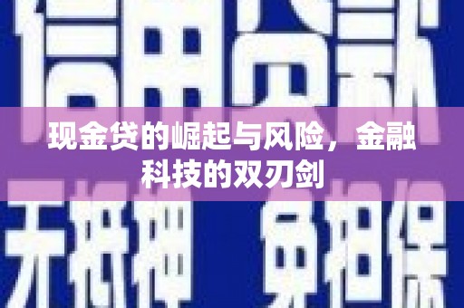 长丰现金贷的崛起与风险，金融科技的双刃剑