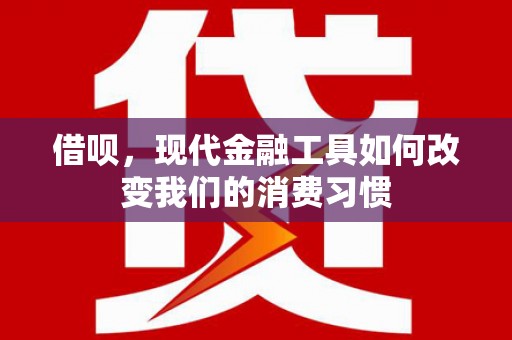 长丰借呗，现代金融工具如何改变我们的消费习惯