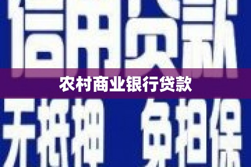 长丰农村商业银行贷款