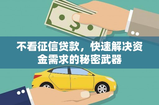 长丰不看征信贷款，快速解决资金需求的秘密武器