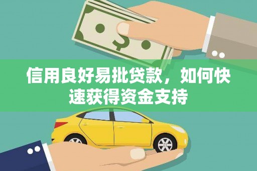 长丰信用良好易批贷款，如何快速获得资金支持