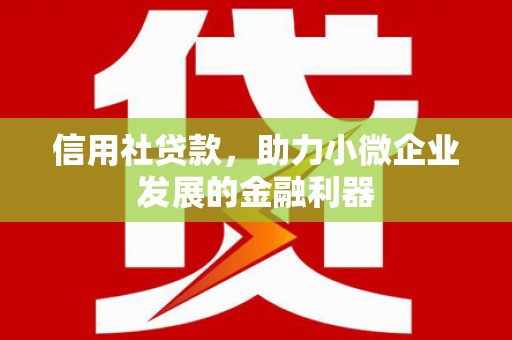 长丰信用社贷款，助力小微企业发展的金融利器